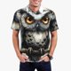 thumbnail image 1 of Balery Whimsical Owl On Branch Camisa Polo de Hombre con Estampado, de Manga Corta y Tejido Medio, Camisa Tipo Golf Polo-Large, 1 of 6