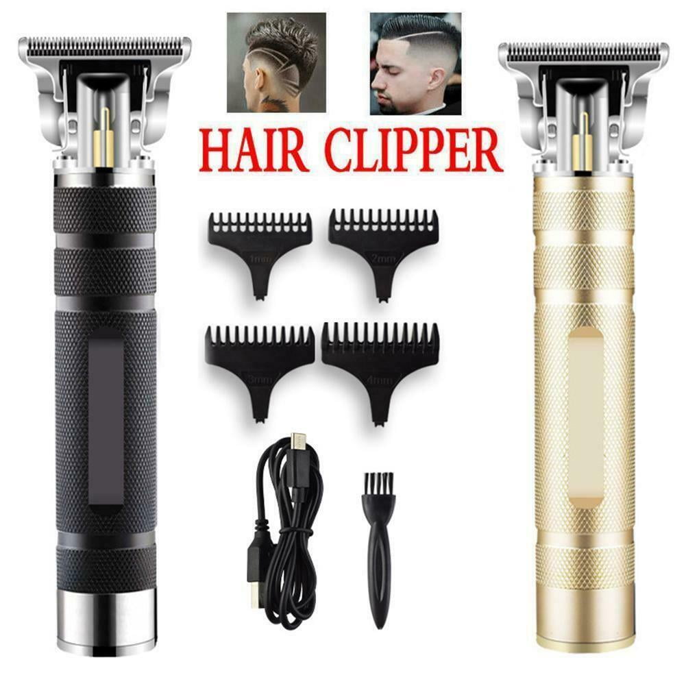 T-blade Trimmer, T8 Retro Oil Head Hair Clippers,USB rechargeable and  durable haircut carving combing kit, portable silent haircut trimmer Close  Cutting Professional Hair Clippers for Men(Gold) 