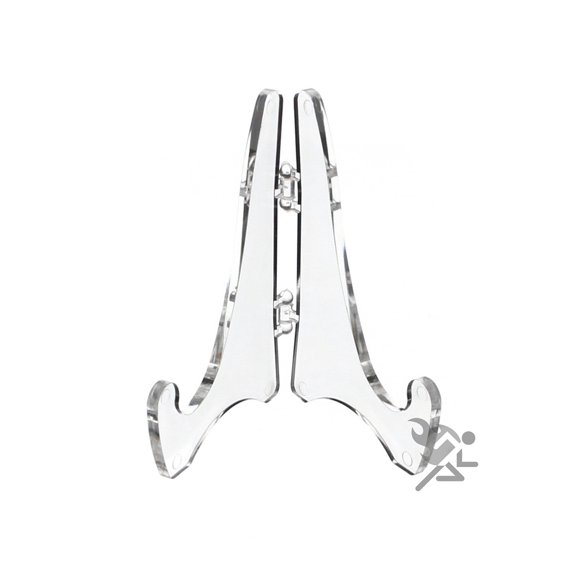 Display Stands Set of 12 Mini Hinged Acrylic Easels, 2.8" H