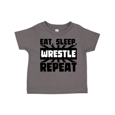 

Inktastic Eat Sleep Wrestle Repeat Gift Toddler Boy or Toddler Girl T-Shirt
