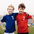 thumbnail image 3 of 10 pulseras de fútbol coloridas para niños y niñas, ideales para fiestas temáticas de fútbol, regalos y recuerdos., 3 of 12