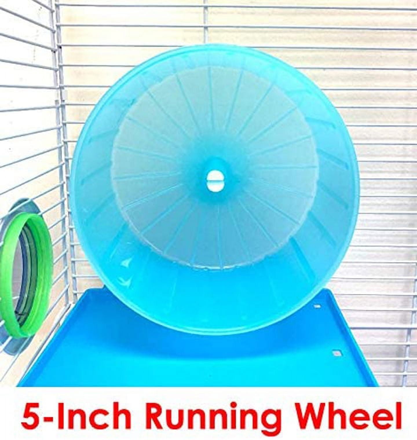 5-Multi Levels LARGE Hamster Cage Small Animal Gerbil Mouse Habitats Rat Home With Complete Set of Running Wheel, Water Bottle, Food Dishes & Interior Platforms and Ladder