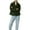 Army Green, variant on Women's Fashionable Commuting Collar Double Row Buckle Short Woolen Loose Coat Black XXL