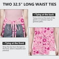 thumbnail image 6 of Pink Breast Cancer Apron-Garden Aprons for Women with Pockets-Cotton Linen Waterproof Kitchen Cooking Gardening Aprons Adjustable for Kitchen,Cooking,BBQ and Salon 32"x27", 6 of 7