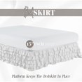 thumbnail image 3 of Elegant Comfort Leila Collection Multi-Ruffle Bed Skirt, 1500 Thread Count Egyptian Quality, Easy Fit Dust Ruffle, 15 inch Drop, Wrinkle and Stain Resistant, MultiRuffle, Twin, Snowy White, 3 of 6
