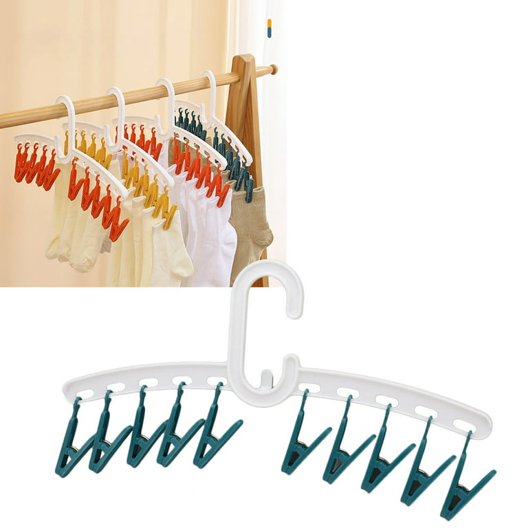 Plastic Sock Clips Drying Rack Plastic Clothes Drying Rack Portable Drying  Rack 10 Clips Drying Rack Drying Supplies Plastic Sock Clips Drying Rack  Straight Rod For Clothes Travel 