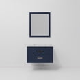 thumbnail image 5 of Castor 30 in W Blue Single Bath Vanity Carrara Marble Top and 28 in Mirror, 5 of 11