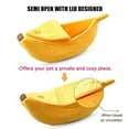 thumbnail image 3 of PET GROW Cute Banana Cat Bed House, Pet Bed Soft Cat Cuddle Bed, Lovely Pet Supplies for Cats Kittens Bed, Yellow, 3 of 5