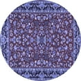 thumbnail image 1 of Ahgly Company Machine Washable Indoor Round Persian Blue Traditional Area Rugs, 8' Round, 1 of 4