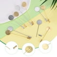 thumbnail image 2 of Uxcell 20-Pack Flat Round Tray Lapel Pin, Alloy DIY Boutonnieres Pins for Suit/Hat/Tie/Scarf Badge [3", Gold Tone], 2 of 6
