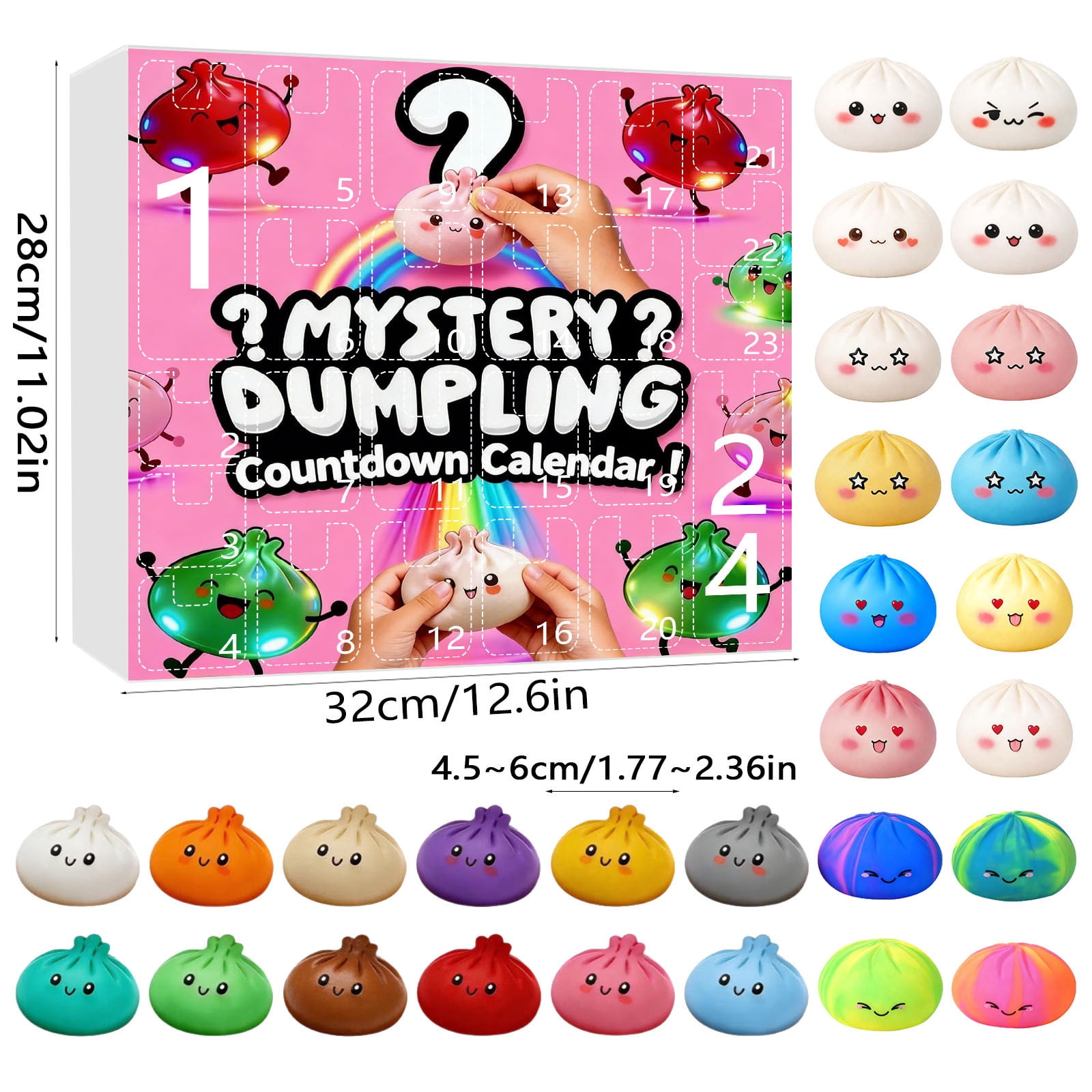 24 Surprise Dumpling Advent Calendar Space Edition Fidget Toys Christmas Countdown Stress Relief Squishy for Kids