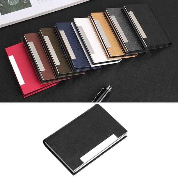 unbranded Portatarjetas De Acero Inoxidable Negro Con Para Tarjetas De Presentación Y Crédito