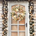 thumbnail image 4 of Farship Christmas Wreaths for Front Door 20'' Gold Door Wreath with Light and Ball Ornaments, Christmas Wall Windows Hanging Home Decoration, 4 of 6