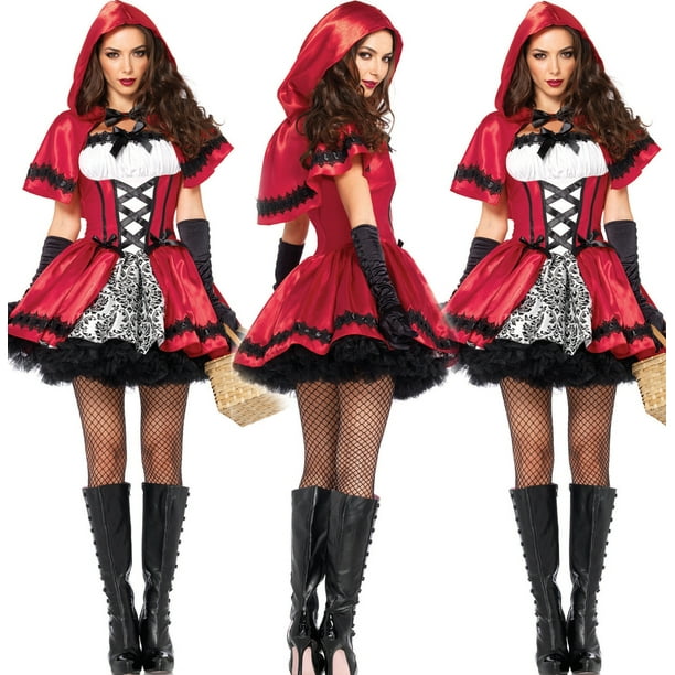 Disfraz de reina de anime sexy para Halloween, uniforme de princesa de Caperucita Roja, uniforme sexy para juego