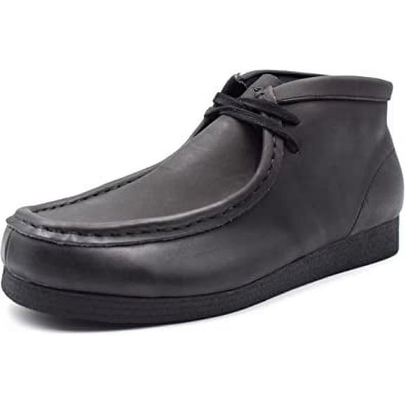NEKTA/ke'nekt/Kingston Chukka Boots for Men - Men's High-Top Casual Boots Black 6.5