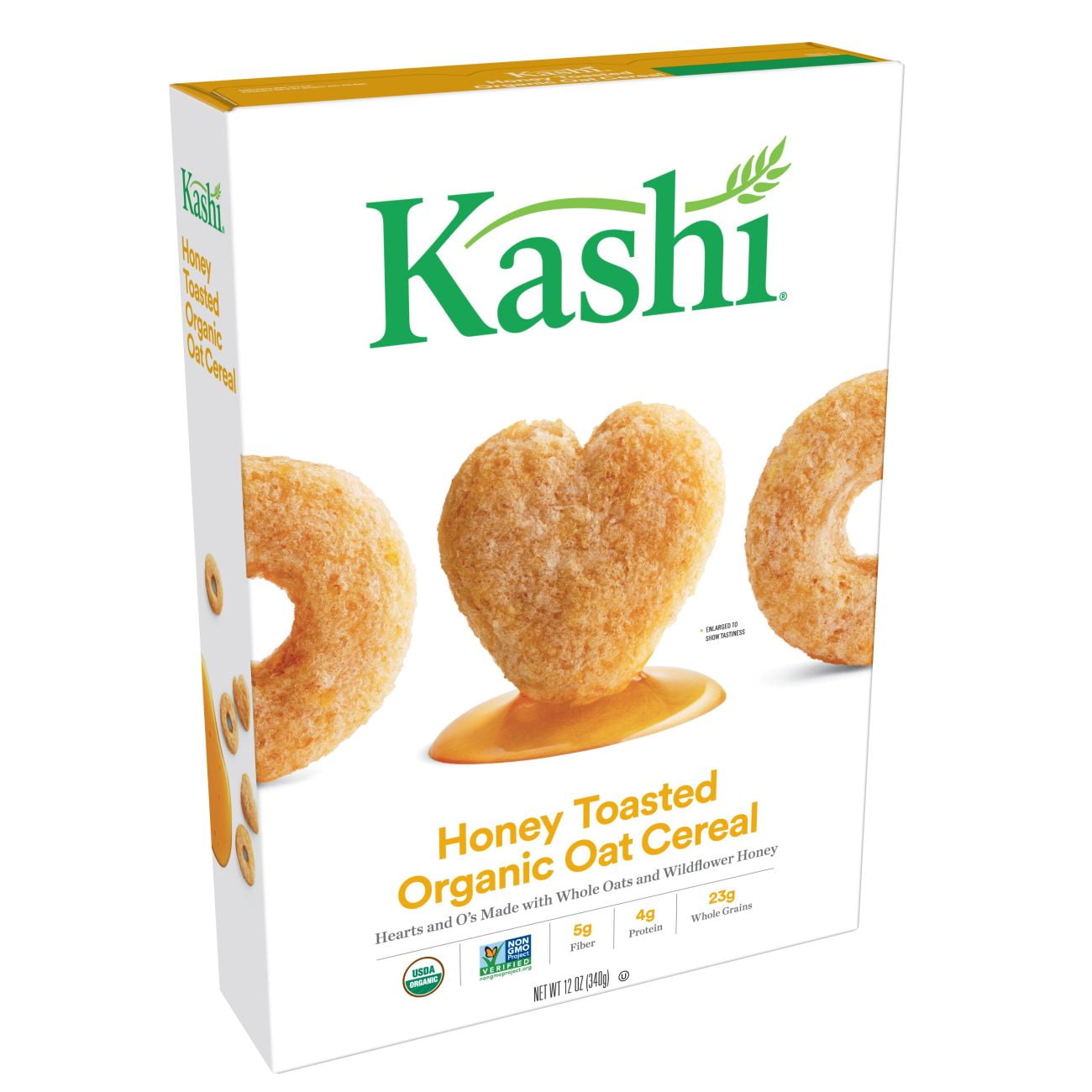 Kashi Heart To Heart Organic Honey Toasted Oat Cereal, 12.4 oz