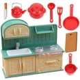 thumbnail image 1 of Juego de accesorios de cocina para casa de muñecas en miniatura, utensilio de cocina en miniatura, gabinete, juguetes para juego de imitación, 1 Juego, 1 of 6