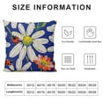 thumbnail image 5 of Chilfamy Decorative Square Throw Pillow Covers Daisies and Ladybugs Couch Sofa Bed Pillow Covers Cushion Cases  Multi-Size, 5 of 5