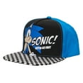 thumbnail image 3 of Sonic The Hedgehog Youth Checkered Flat Bill Adjustable Snapback Hat Cap, 3 of 5