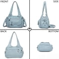 thumbnail image 6 of Sunyuer Vintage Tote Bags for Women, Large Capacity Vintage Multi-Pocket PU Leather Handbag Crossbody Shoulder Bag, 6 of 8