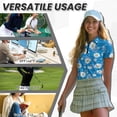 thumbnail image 6 of Uorisanigo White Daisy Couple Matching Outfit Men and Women Golf Shirts 1/4 Zip Up Quick Dry Short Sleeve Golf Lapel Collared Summer Shirt Athletic T Shirt Casual Workout, 6 of 8