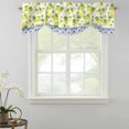 thumbnail image 2 of Tie Up Valances for Windows, Yellow Lemons Adjustable Valance Curtains Window Treatment for Living Room, Watercolor Summer Botanical Elegant Pastoral Rod Pocket Kitchen Curtains & Drapes 54x18 Inch, 2 of 9