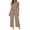Khaki/womens lounge wear set, variant on Dazajoo Womens 2 Piece Lounge Sets Matching Outfits 3/4 Sleeve Shirts and Drawstring Wide Leg Pants Sweatsuits Casual Fall Clothes,Army Green,S