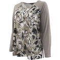 thumbnail image 2 of Plus Size Women's Striped Long Sleeves Knit T-Shirt Fashion Top Multi Abstract 3X (16.018), 2 of 4