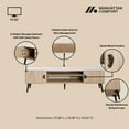 thumbnail image 4 of Manhattan Comfort Haley 70.9" Mid-Century Modern TV Stand in Natural & Beige, 4 of 11