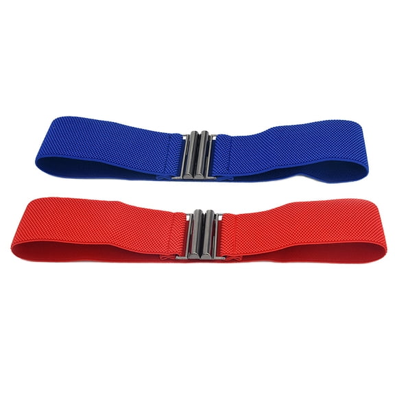 Racing Butterfly Womens Lady Fashion Elastic Cinch Belt Wide Stretch Waist Band Clasp Buckle