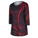 thumbnail image 4 of ICHUANYI Clearance Fashion Women's Spring Printed Mid-length Sleeves Round Neck Casual Tee Tops(Red, XL) ICHUANYI WER2023081116585, 4 of 5