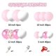 thumbnail image 4 of 107 Uds. Conjunto de decoraciones de cumpleaños rosas, globos de confeti y fondo de feliz cumpleaños, cartel de cumpleaños, telón de fondo para decoración de fiesta JM, 4 of 5