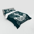 thumbnail image 3 of Ambesonne Anchor Bedding Set 3 Pcs, Hand Drawn Hipster, Twin XL, Dark Blue White, 3 of 3