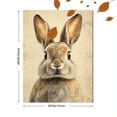 thumbnail image 3 of Qisvanset 12x16 Inch With Frame 2D Flat Wall Art Vintage Rabbit Sketch Neutral Baby Nursery Wall Art Print, 3 of 8
