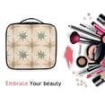 thumbnail image 6 of FORMRS Travel Makeup Bag Large Capacity Train Case Cosmetic Organizer with Adjustable Dividers, Pastel Beige Geometric, 6 of 8