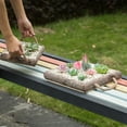 thumbnail image 2 of Indoor and Outdoor Set of 2 Brown Vintage Bark Square Wooden Mini Flowerpot Planter, 2 of 7