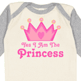 thumbnail image 4 of Inktastic Yes I Am The Princess Crown Girls Long Sleeve Baby Bodysuit, 4 of 5
