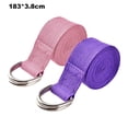 thumbnail image 2 of Estiramiento de la correa del cinturón de yoga con hebilla de metal ajustable, para pilates, fitness, danza, 2 of 5