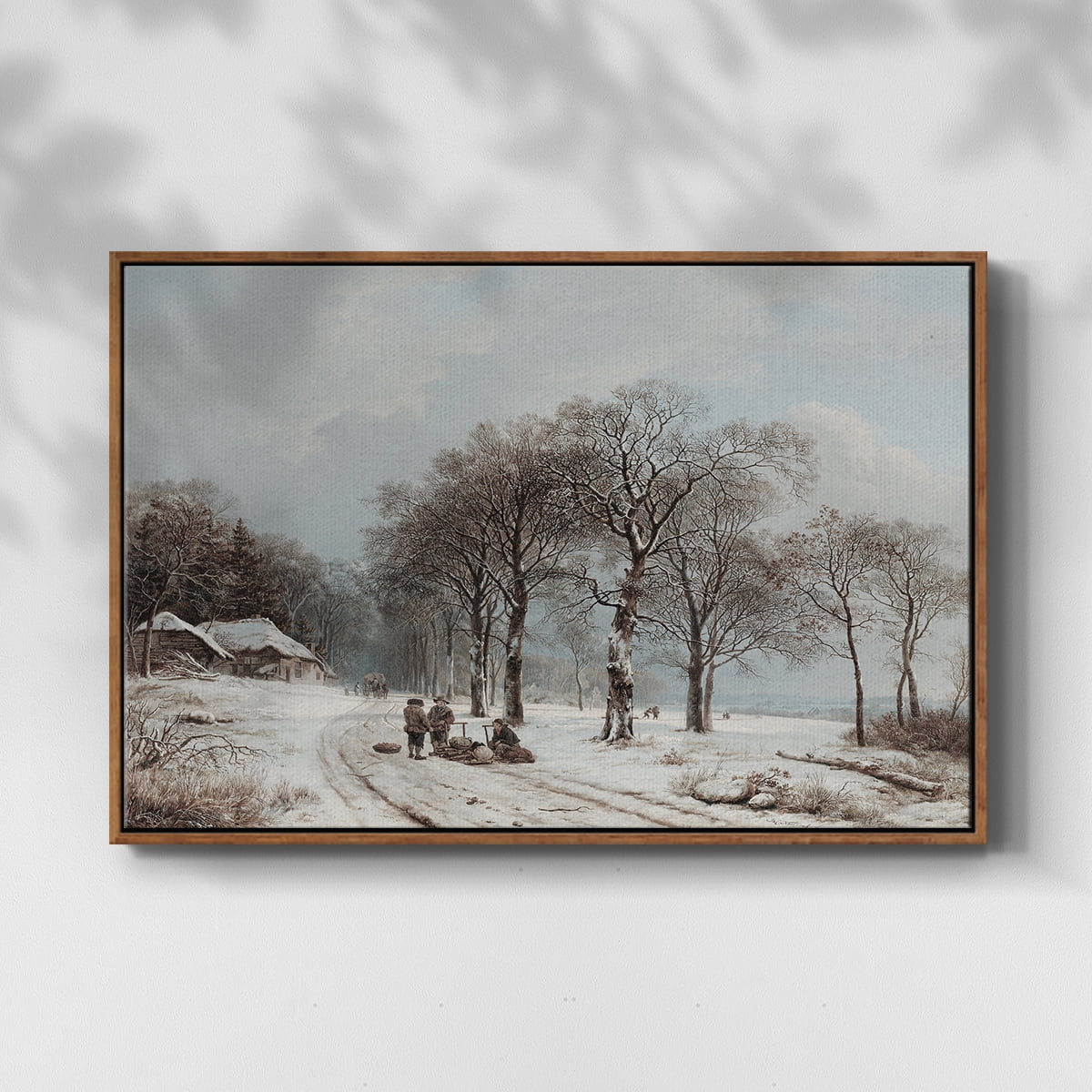 Vintage Landscape-CCLXX By Wexford Home Framed in Walnut Wood Gallery Wrapped Canvas 17 in. x 25 in.