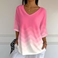thumbnail image 2 of Tittly Womens Loose Fit Summer Tops, Double Printing Women Mom Summer Casual Baseball Short Sleeve Tees Tops Graphic Tees, T Shirts for Women, Womens Tops Tshirts Shirts Beige L, 2 of 4