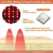 KABB LED Red Light Therapy Helmet, Portable Infrared Light Hair Care Cap for Daily Use