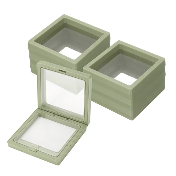 Uxcell 15 Pcs Caja de Almacenamiento para Uñas Postizas, Caja de Exhibición para Uñas, Organizador para Arte de Uñas, Regalos de Joyería, Suministros de Almacenamiento para el Hogar, Verde Claro