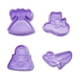 thumbnail image 1 of Xihbxyly Cortadores de Fondant con Émbolo, Diseño de Zapatito de Bebé, Material Seguro y No Tóxico, Ideal para Galletas, Decoración de Pasteles y Manualidades, Fácil de Limpiar, Juego de 4 Piezas., 1 of 2