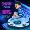thumbnail image 4 of 6V Blue Glow Bumper Car, Battery Powered Ride on for Children, Ages 1.5+, by Flybar, 4 of 6