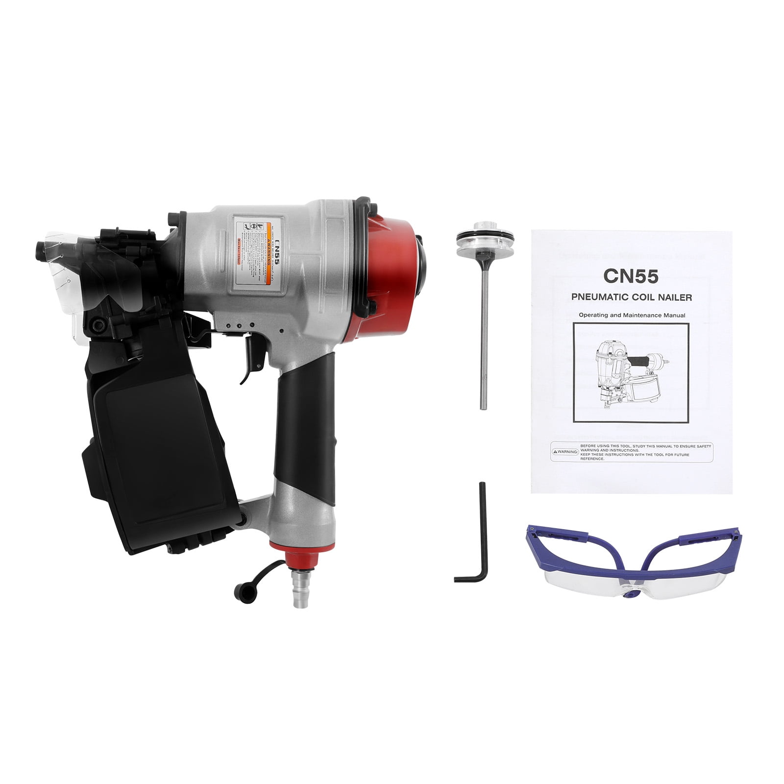 TFCFL CN55 Pneumatic Coil Nailer Air Coil Nail Gun Tool Pneumatic Nail Gun for Wooden Furniture 75-120 PSI