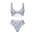 thumbnail image 5 of Honeii Sailboats And Seagulls Print Women’s Bikini Set,Two Piece Swimsuit Bathing Suits,Stylish High Elasticity Swimwear for Beach and Pool, 5 of 7