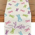 thumbnail image 1 of Mantel pequeño con estampado creativo de conejo de Pascua para decoración de mesa, para entrada de cocina (33 cm x 275 cm), 33 cm x 275 cm, 12, 1 of 5
