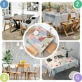 thumbnail image 4 of Pioneer Flower Floral Print Pattern Square Tablecloth,Waterproof Square Table Cover,Wipeable Spillproof Washable Table Cover for Home Kitchen Party Decor 60"x60"(152x152cm), 4 of 6