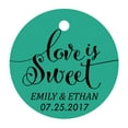 thumbnail image 1 of 100 PCS Love is Sweet Customized Hang Tags Personalized Wedding Favor Gift Paper Tag, 1 of 1
