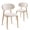 Natural Beige, variant on Modern Dining Chairs Set of 2, Upholstered Fabric Side Chairs with Walnut Wood-Grain Finished Metal Legs, Soft Cushion for Dining Room Living Room Bedroom, Beige